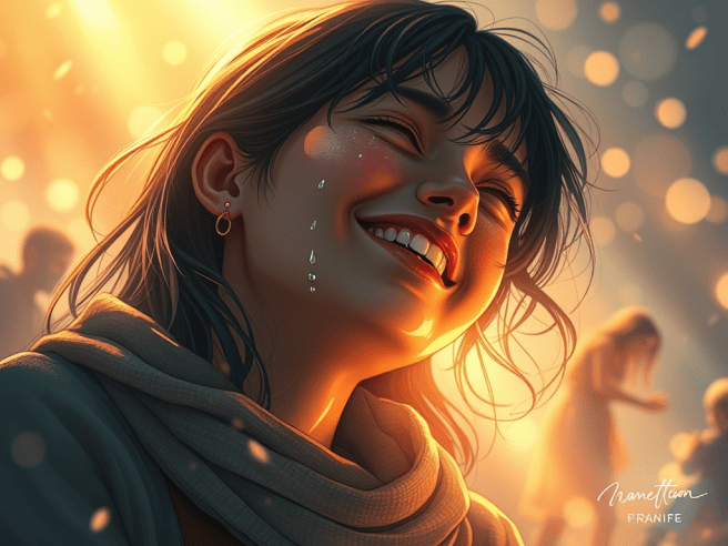 When joy trickles down your face